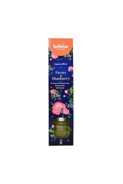 Bolsius Difuzor cu bețișoare Floral Fusion, Bujor și Afine, 30 ml