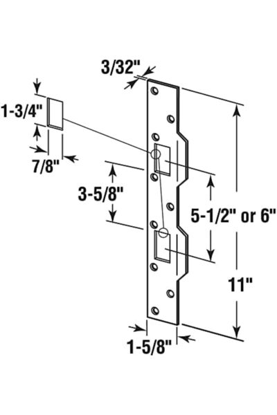 Nacario قفل باب NrcrioShop Security U 10385 للاستخدام مع مسافات ثقب 14.8 سم و...
