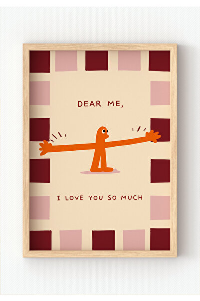 MIOVI WORKS Dear Me | Çerçeveli Modern Minimal Motivasyon & Tipografik Duvar ...