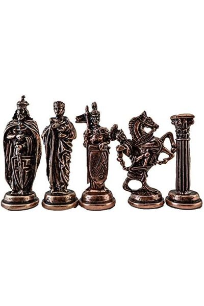 Nacario Nrcrioshop 5 No. English Antique Copper Chess Pieces 1201248