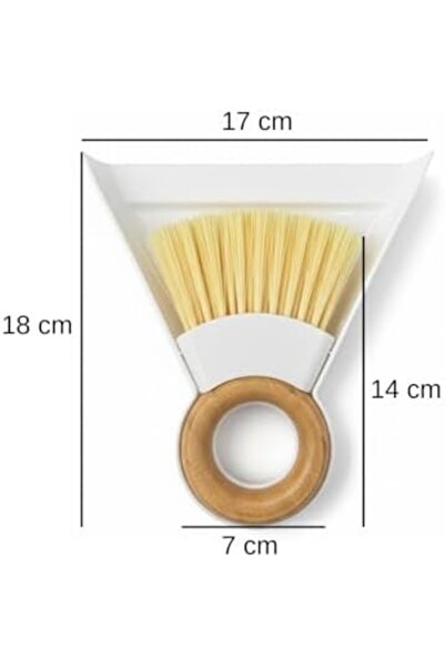 Nacario مجموعة NrcrioShop الخشبية المكونة من بمقبض مكانس صغيرة للطاولات ومجرف...