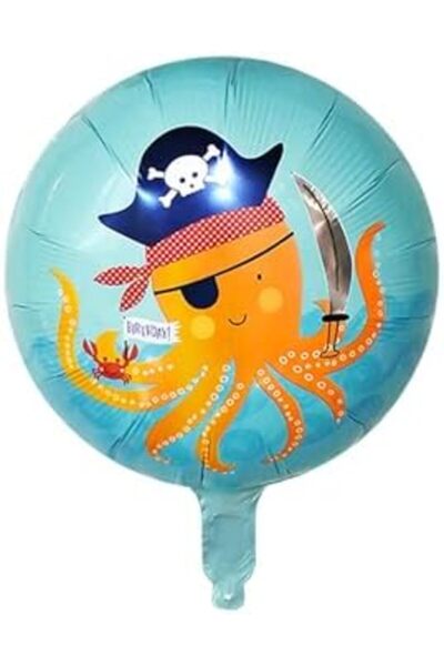 Nacario Nrcrioshop Shark and Octopus Balloon 45X45 cm Themed Foil Balloon Set...