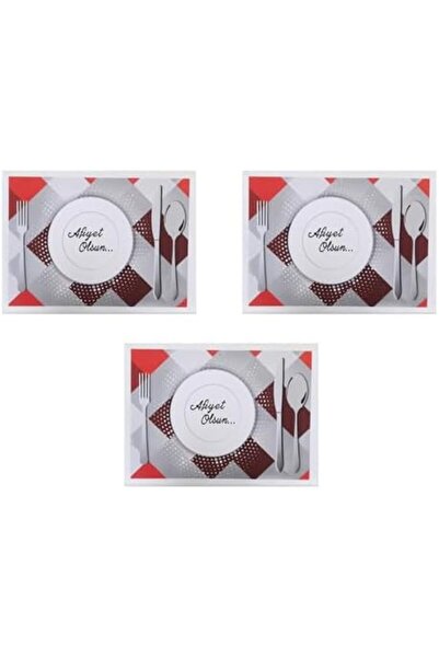 Nacario Nrcrioshop Placemat Paper Bon Appetit Printed White Tablecloth - 29 X...