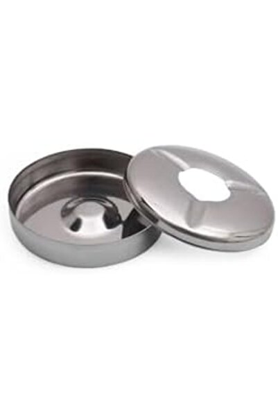 Yıldızan Gnyshop Stainless Steel Shiny Thin Open Round Model Ashtray Decorati...