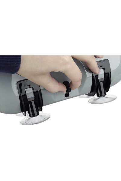 Yıldızan Storesellm Plate Washing Brush with Suction Cup, Plastic, Gray, 29.7...