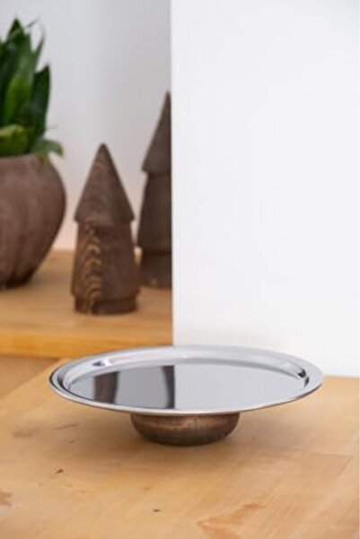 Nacario Nrcrioshop & Metal 23 cm Sweet Fruit Serving/Presentation Tray with W...