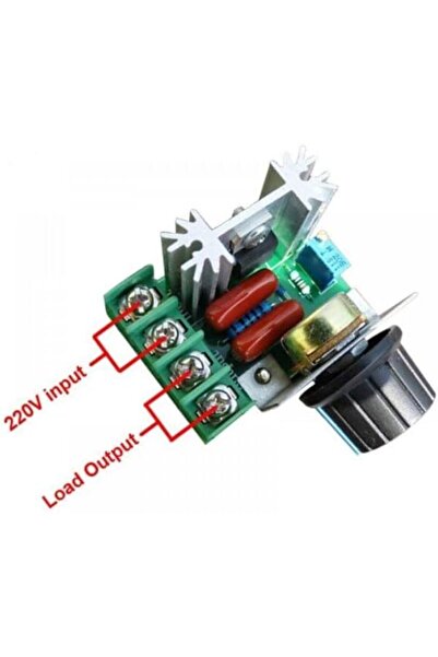 Yıldızan mhtshop 220V 2000W SCR Barındıran Hız Kontrolü Dimmer Motor Kontrolü...