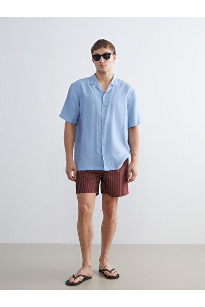 LC Waikiki Seray New Season Short Length Striped Men's Swim Shorts