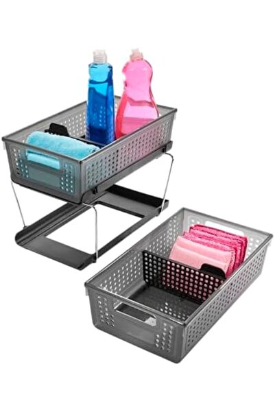 Nacario منظم من طبقتين من نركريوشوب مع فواصل - مجموعة الحمام تحتوي على بمقبض ...