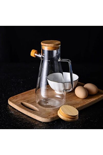 Nacario Nrcrioshop 900 ml 2 Pieces Borosilicate Glass Oil Pot, Heat Resistant...