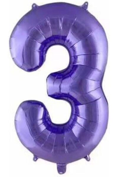 Nacario Nrcrioshop Purple Number Foil, 3 1201248