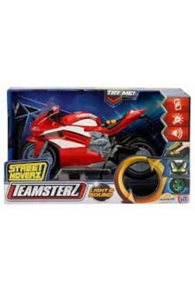 Newshpings Teamsterz Street Moverz Sesli ve Işıklı Motorsiklet - Kırmızı 1175713