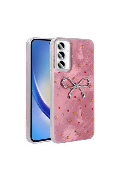 Ceponya غطاء حماية لهاتف Galaxy A55 من السيليكون اللامع مع تصميم مميز للكاميرا