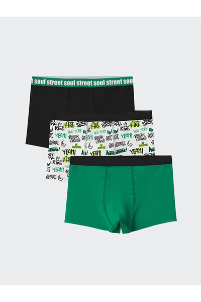 LC Waikiki LCW Kids nyomtatott fiú boxer 3 csomag (S5)