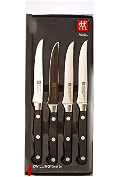 Nacario Nrcrioshop Twin Steak Knife Set, Stainless Steel, Black 1201248