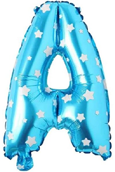 Nacario NrcrioShop بالون فويل أزرق اللون مقاس 16 بوصة على شكل حرف A 36 سم (أز...