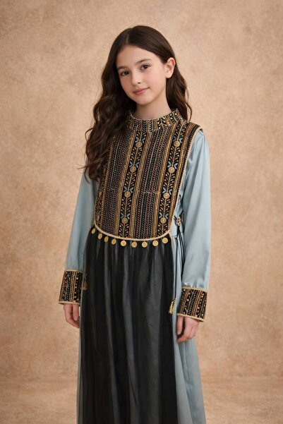 La reina petite جلابية شعبية من قطعتين للسن المحير والمحجبات من لارينا بتيت