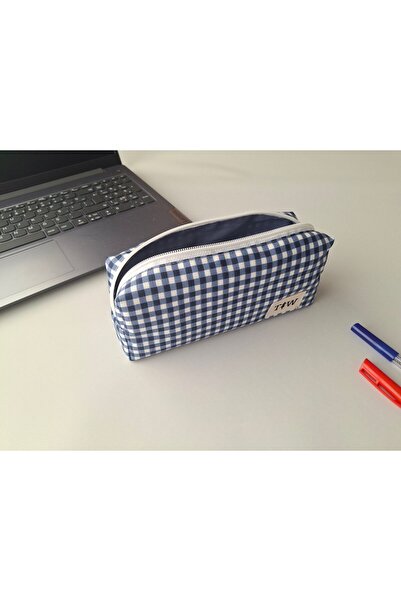 TALL WAY Plavi Karirani dezen Sa deznom držač za olovke - patka Lan - jedan o...