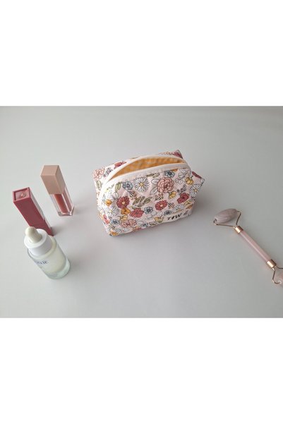 TALL WAY Spring Flower Patterned Makeup Bag-Lipstick-Pad Bag