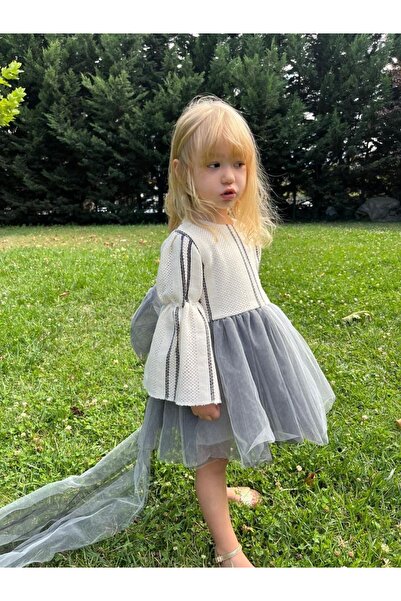 LiliKids Honeycomb Pattern Tulle Dress