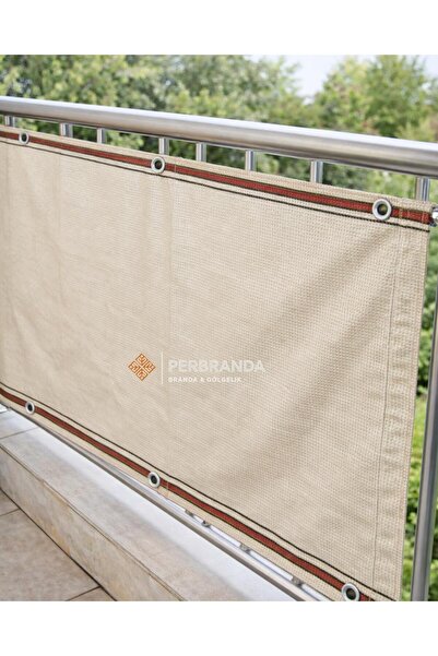 PERBRANDA Balkon Demiri Gizlilik & Gölgelik Filesi – %95 Koruma – 90 cm Yükse...