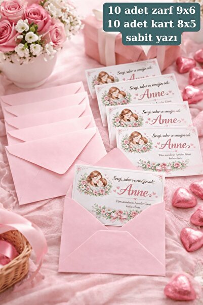 Emtory Home Anneler Günü Zarflı Hediye Kartı – Anne Temalı Mesaj Kartı – Özel...