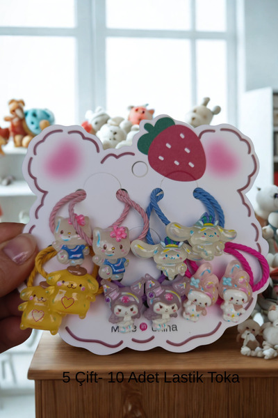 Nisankids 5 Pairs of Buckles with Kuromi & My Melody & Pompompurin & Cinnamor...