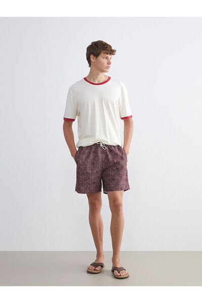 LC Waikiki Ανδρικό σορτς κολύμβησης Özmarka Νέας Σεζόν με σχέδια, κοντό μήκος