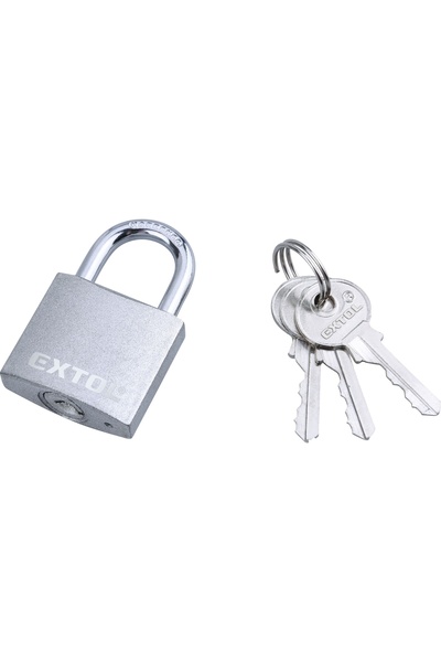EXTOL CRAFT Lacăt din fontă colorată, 32 mm, 77010, închidere fără cheie