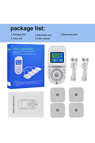 Choice4 جهاز تحفيز العضلات الكهربائي الجديد من النوع A - أبيض اللون، بتقنية ا...