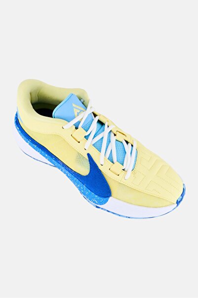 Nike حذاء كرة سلة رجالي من زووم فريك 5 برباط، أصفر