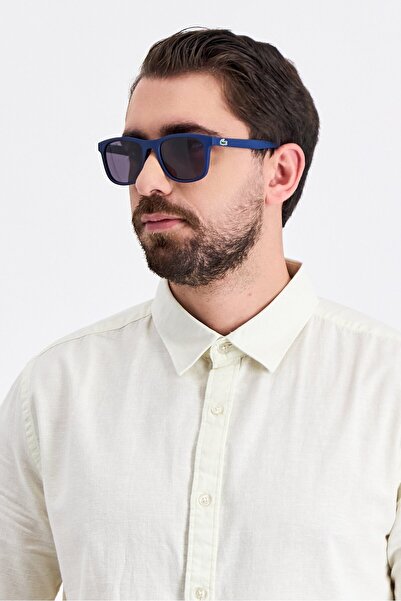 Lacoste Men L884S Square Sunglasses, Navy