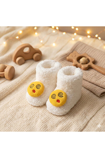 CloudStone حذاء للأطفال من الجنسين باللون الأبيض مع شكل إيموجي مبهر، مناسب لل...