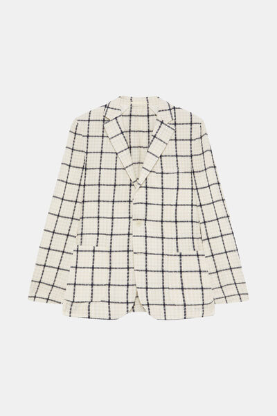 W Collection White Buttoned Wool Jacket