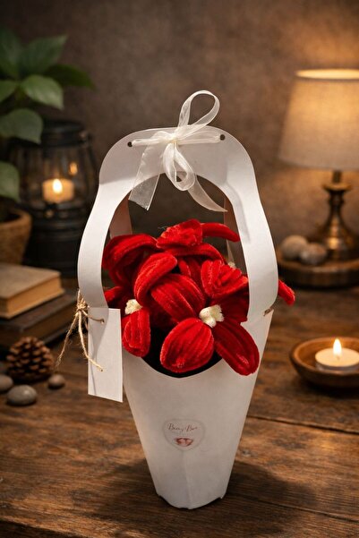 BERRYBOX ÇİÇEK BUKETİ ÇANTASI SEVGİLİLER GÜNÜNE ÖZEL ÇİÇEK BUKETİ YAPAY ÇİÇEK...