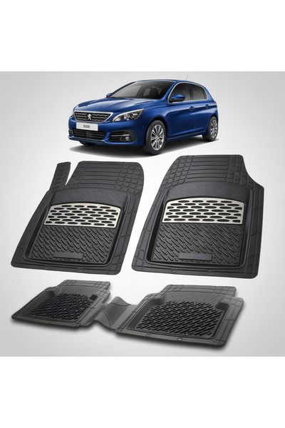 TEAMCAR Πατάκια αυτοκινήτου τύπου δίσκου συμβατά με Peugeot 308 II (2017-2021...