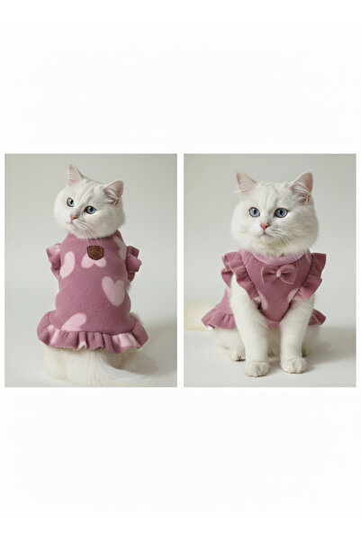 Winnie The Pet KIZ KEDİ FIRFIRLI KAZAK PEMBE M Beden