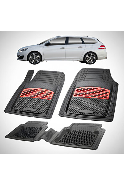 TEAMCAR Πατάκια αυτοκινήτου τύπου δίσκου συμβατά με Peugeot 308 II SW (2013-2...