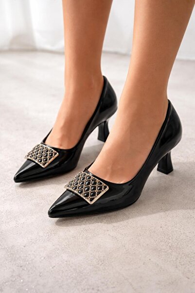 DORA Γυναικεία παπούτσια στιλέτο με κοντό τακούνι και αξεσουάρ φιόγκου Roda -...