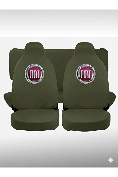 Vemaks Oto Aksesuar Printed Khaki Service Cover Auto Seat Cover Front and Rea...