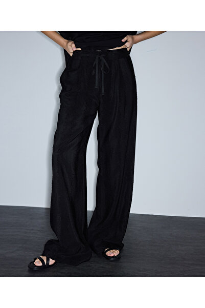 İpekyol Jakarlı wide leg pantolon