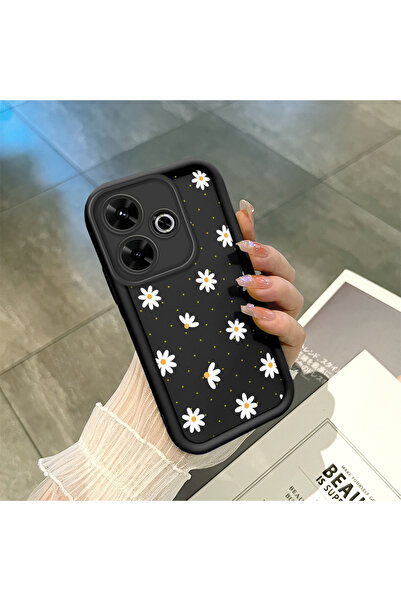 SLIMFELT Redmi 13 Uyumlu Yüksek Şık Zarif Çiçek Baskılı Dayanıklı Düşmeye Sil...