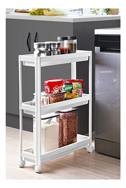 Generica Movable three-tier storage rack, suitable for bathrooms and kitchens...