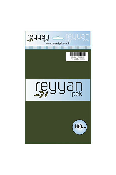 REYYAN İpek Düz Renk Yazma 100cm 073 Yeşil (Koyu) Tekli Poşet Yazma