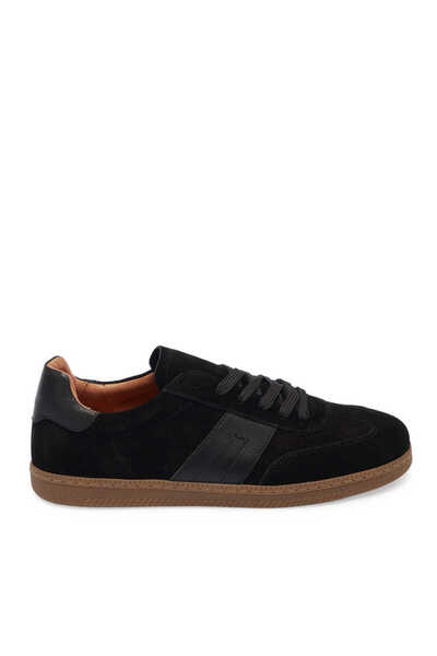 Tergan Siyah Hakiki Süet Deri Erkek Sneaker - E25I1AY57273-A01