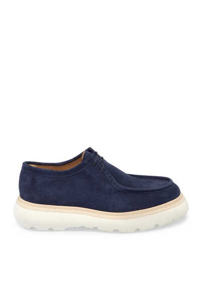 Tergan Lacivert Hakiki Süet Deri Erkek Casual Ayakkabı - E25I1AY57236-D44
