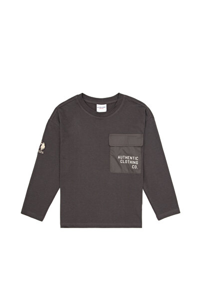 U.S. Polo Assn. Erkek Çocuk Gri Bisiklet Yaka Süprem Sweatshirt 50316417-VR024