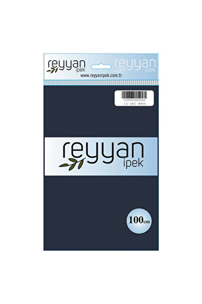 REYYAN İpek Düz Renk Yazma 100cm 112 Laci (Koyu) Lacivert Tekli Poşet Yazma