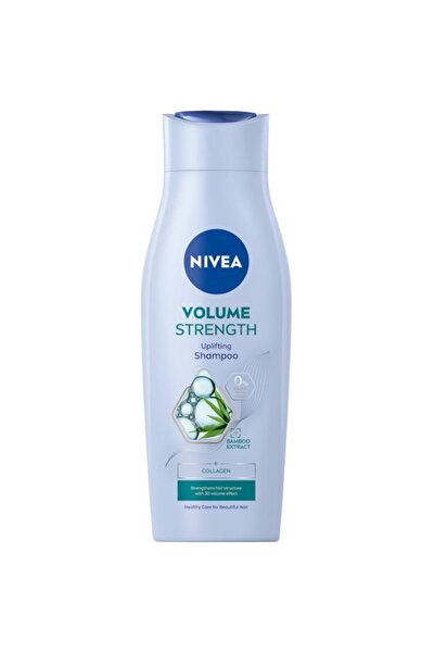 NIVEA Set of 3 Volume Strength Shampoo, with Bamboo Extract, 250 ml