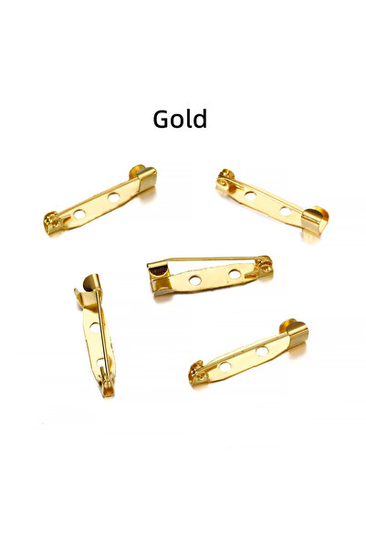 Choice دبابيس تثبيت بروش ذهبية 20 مم، 50 قطعة/عبوة، 15، 20، 25، 35، 40 مم، دب...